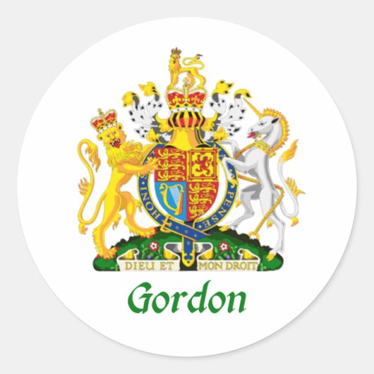 Gordon Shield van Groot-Brittannië Ronde Sticker (Voorkant)