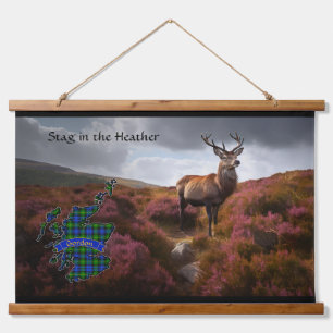 Gordon Stag in de Heather gepersonaliseerd Hangend Wandkleed