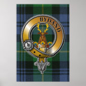 Gordon Tartan & Badge Poster (Voorkant)