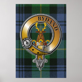 Gordon Tartan & Badge Poster