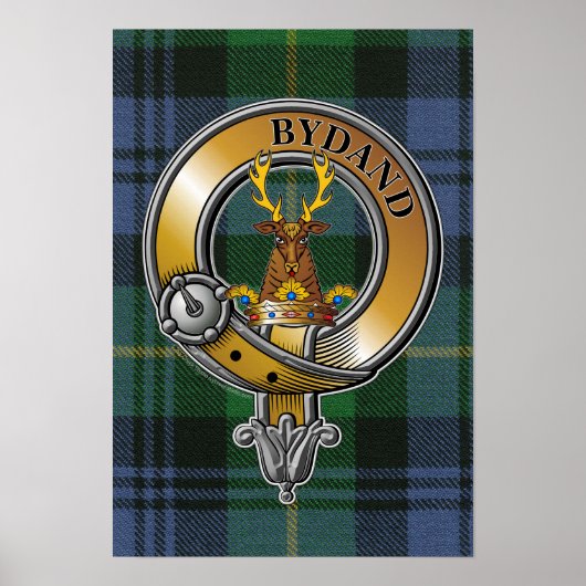 Gordon Tartan & Badge Poster (Voorkant)