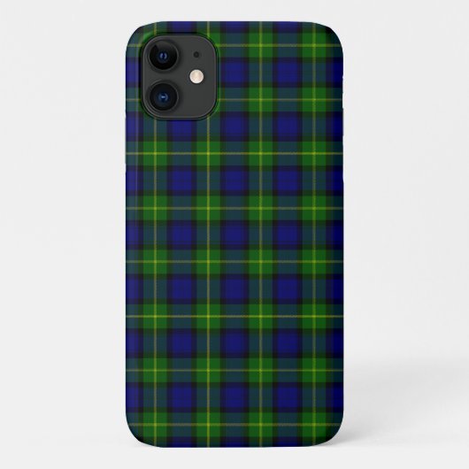Gordon tartan blauwe groene vleid Case-Mate iPhone case (Achterkant)