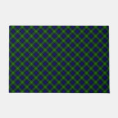 Gordon tartan blauwe groene vleid deurmat (Voorkant)
