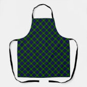 Gordon tartan blauwe groene vleid schort (Voorkant)