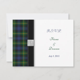 Gordon Tartan Celtic Wedding Response Kaart