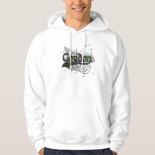 Gordon Tartan Grunge Hoodie (Voorkant)