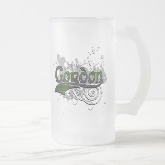 Gordon Tartan Grunge Matglas Bierpul (Rechts)