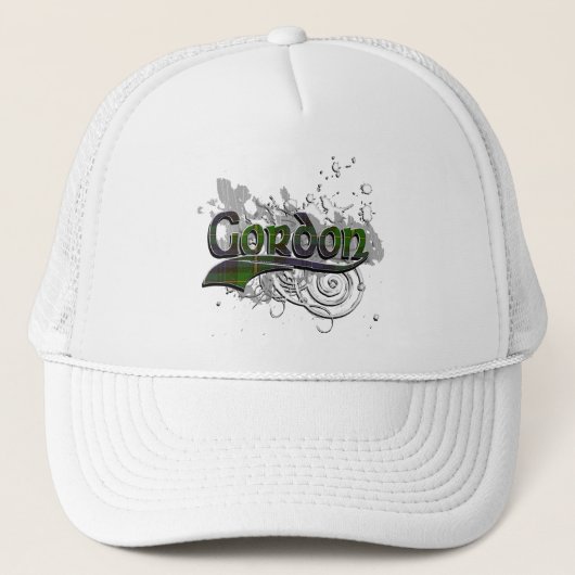 Gordon Tartan Grunge Trucker Pet (Voorkant)