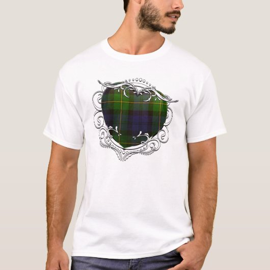 Gordon Tartan Heart T-shirt (Voorkant)
