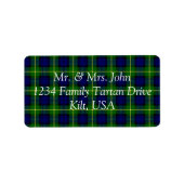 Gordon Tartan Label (Voorkant)