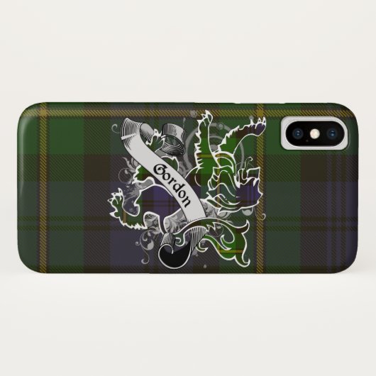 Gordon Tartan Lion Case-Mate iPhone Case (Achterkant (horizontaal))
