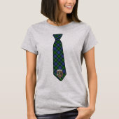 Gordon Tartan Necktie w / Badge Vrouwen T-shirt (Voorkant)