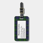 Gordon Tartan Pset Bagagelabel (Voorkant verticaal)