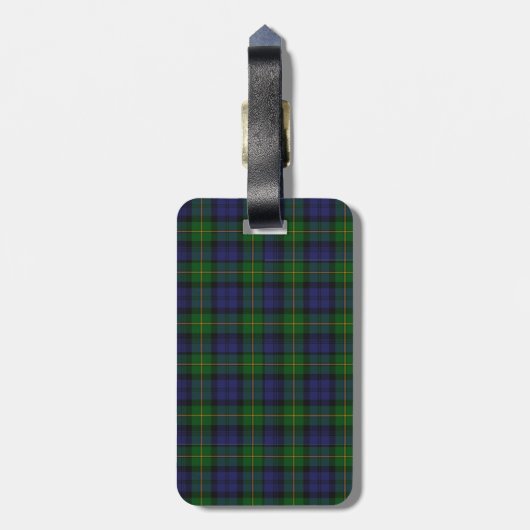 Gordon Tartan Pset Bagagelabel (Achterkant verticaal)