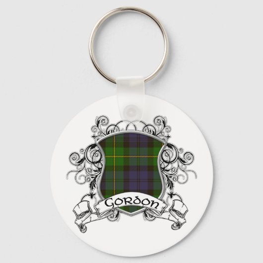 Gordon Tartan Shield Sleutelhanger (Voorkant)