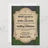 Gordon Tartan Wedding Invitation Kaart (Voorkant)