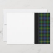 Gordon Tartan Wedding Uitnodiging (Achterkant)