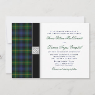 Gordon Tartan Wedding Uitnodiging