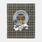 Gordon Weathered Clan Badge Tartan Pset Fleece Deken (Voorkant)