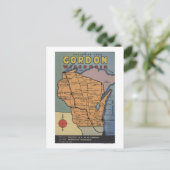 Gordon, Wisconsin - Large Letter Scenes Briefkaart (Staand voorkant)
