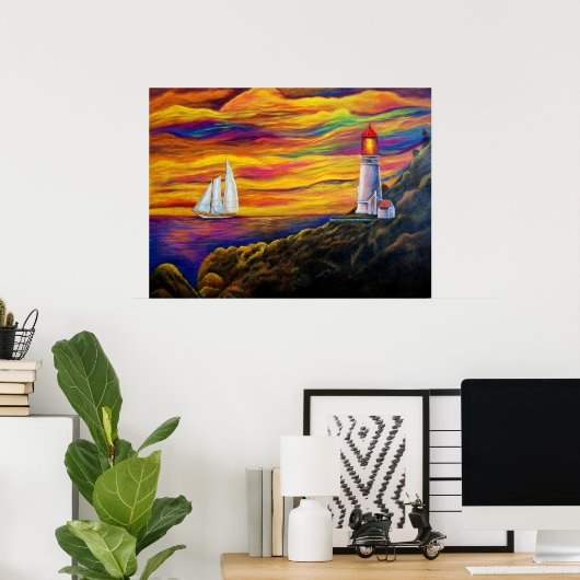 Gordon's Lighthouse Poster (Thuiskantoor)
