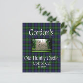 Gordon's Old Hunly Castle Coffee Co. Briefkaart (Staand voorkant)