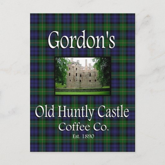 Gordon's Old Hunly Castle Coffee Co. Briefkaart (Voorkant)