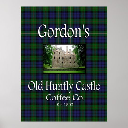 Gordon's Old Hunly Castle Coffee Co. Poster (Voorkant)