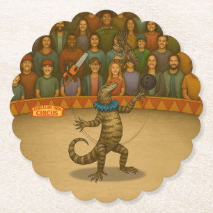 Gordy, goanna-jongleur kartonnen onderzetters
