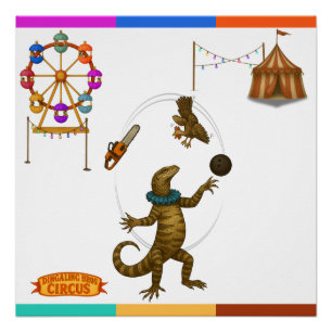 Gordy, goanna-jongleur perfect poster