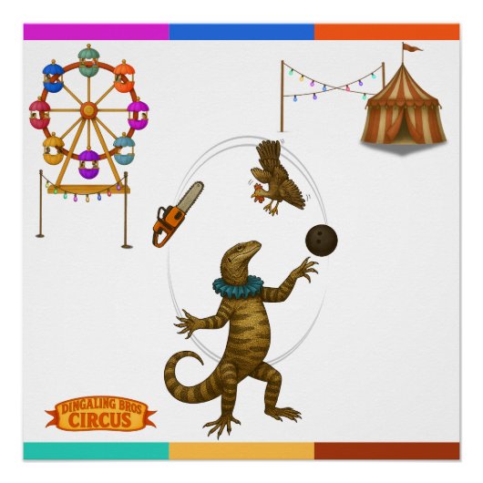 Gordy, goanna-jongleur perfect poster (Voorkant)