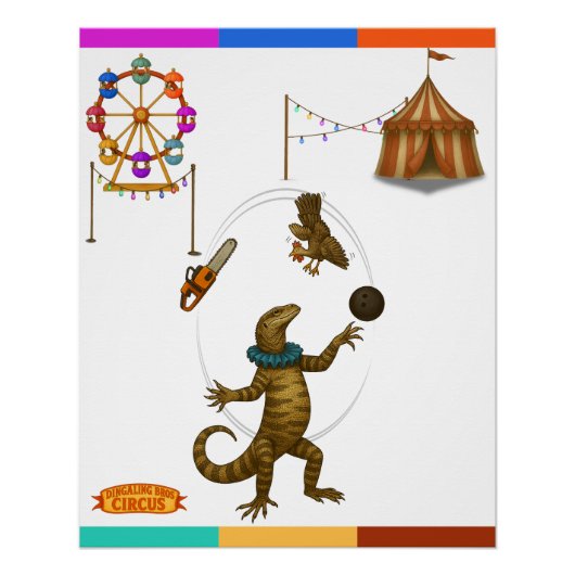 Gordy, goanna-jongleur perfect poster (Voorkant)