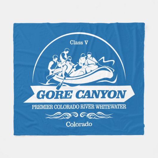 Gore Canyon (rafting 2) Fleece Deken (Voorkant (Horizontaal))