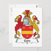 Gore Family Crest Briefkaart (Voorkant / Achterkant)