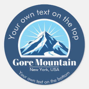 Gore Mountain, New York, NY skimedaille Ronde Sticker