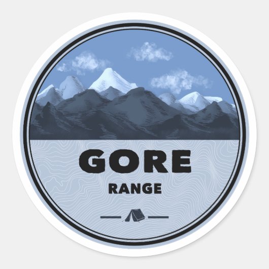 Gore Mountain Range Colorado Camping Ronde Sticker (Voorkant)