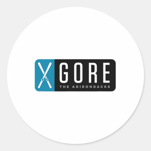 Gore Mountain Ski Ronde Sticker (Voorkant)
