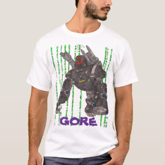 GORE PURPER WIT MATRIX ZWART DOOR SAMURAI FEUDAAL  T-SHIRT