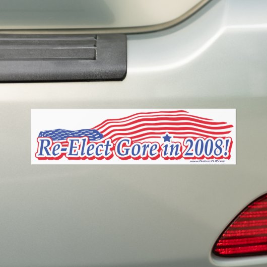 Gore voor President Bumpersticker 2008 (Op auto)