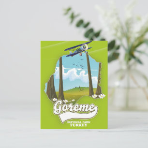 Goreme national park Turkey Map Briefkaart