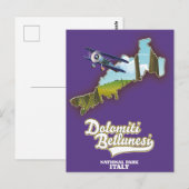 Goreme national park Turkey Map Briefkaart (Voorkant / Achterkant)