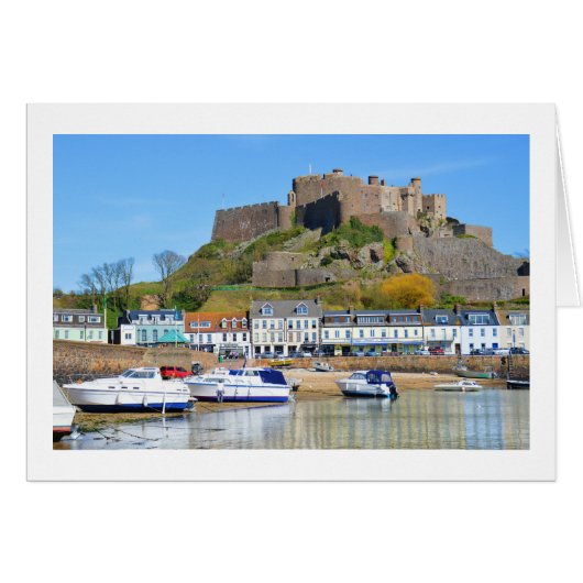 Gorey Castle, Jersey kaart (Voorkant Horizontaal)