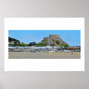 Gorey en Mont Orgueil kasteel Poster