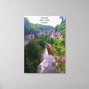 GORGE IN ITHACA NEW YORK CANVAS AFDRUK