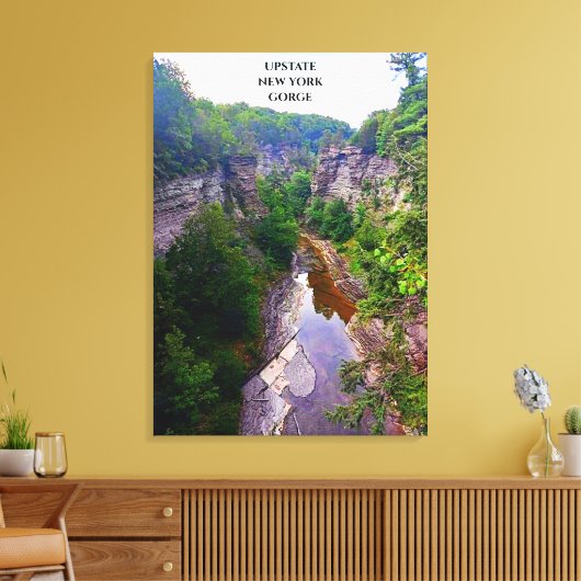 GORGE IN ITHACA NEW YORK CANVAS AFDRUK (Insitu (Woonkamer))