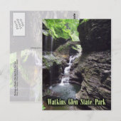 Gorge in Watkins Glen State Park, New York. Briefkaart (Voorkant / Achterkant)