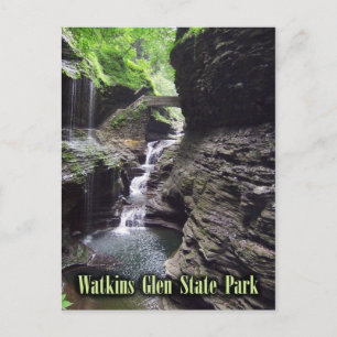 Gorge in Watkins Glen State Park, New York. Briefkaart