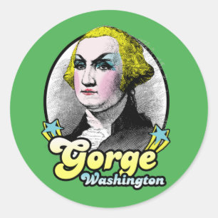 Gorge Washington T-shirt Ronde Sticker