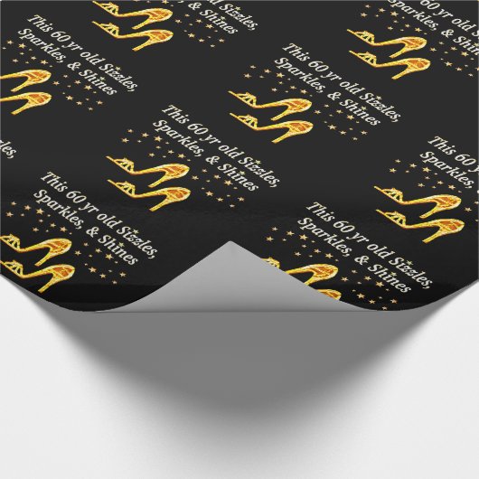 GORGEEUS GOLD 60E BIRTHDAY CADEAUPAPIER (Hoek)