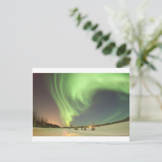 GORGEEUZE NOORDELIJKE LICHTEN BRIEFKAART (Staand voorkant)